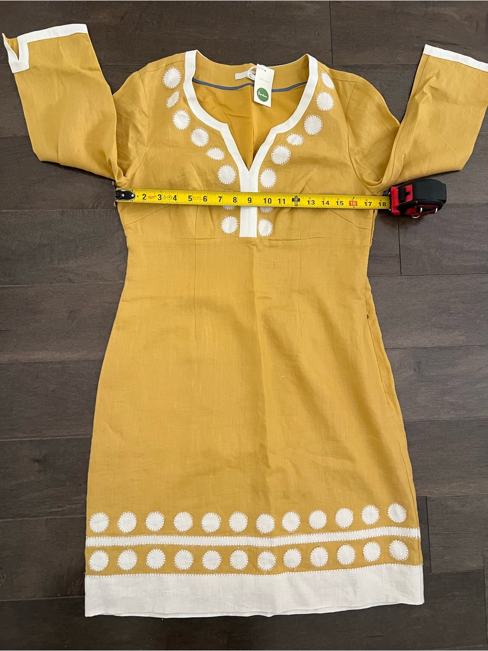 100 % Linen Boden Mustard Yellow Linen Dress - Picture 10 of 14